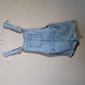 Celebrity Pink girls overalls, bluebird white stripped, size 16